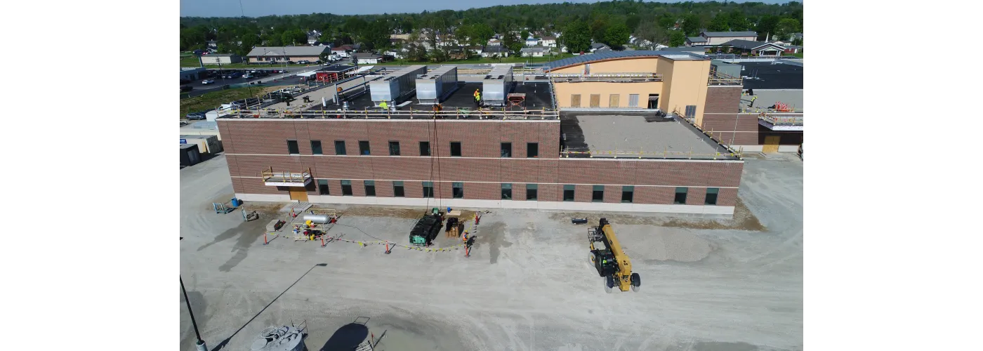 Work continues on Reid Health's new campus in Connersville on May 7, 2025.