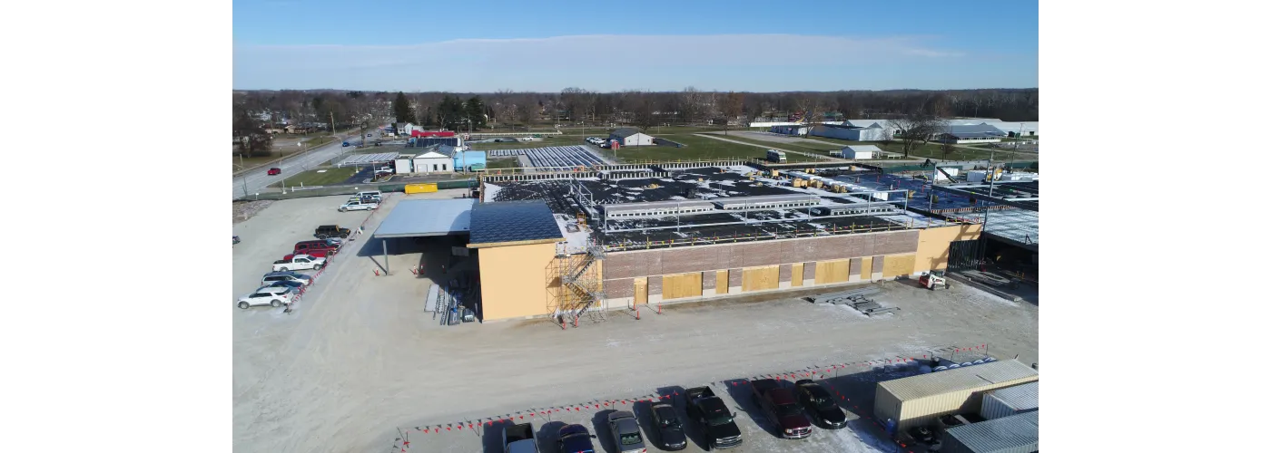 Work continues on Reid Health's new campus in Connersville on Dec. 12, 2024.