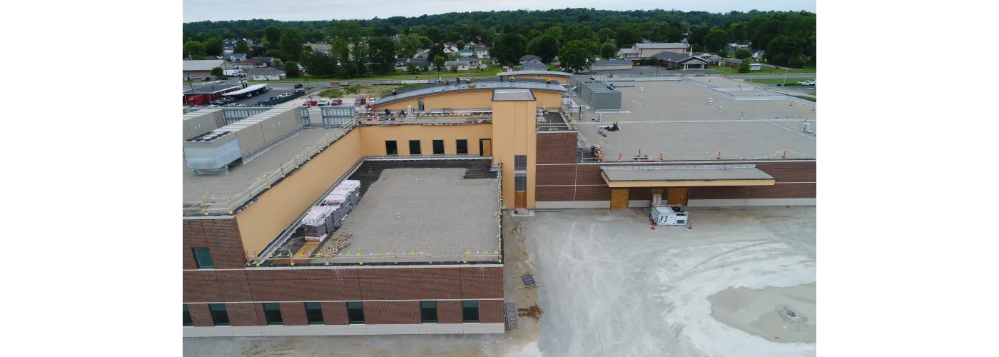 Work continues on Reid Health's new campus in Connersville on May 27, 2025.