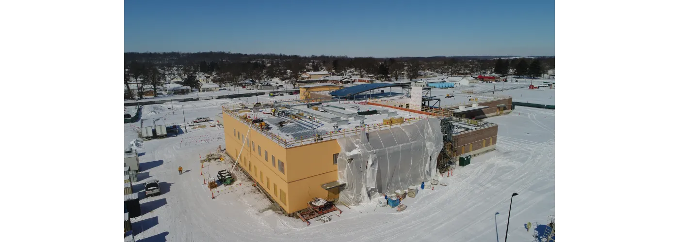 Work continues on Reid Health's new campus in Connersville on Feb. 20, 2025.