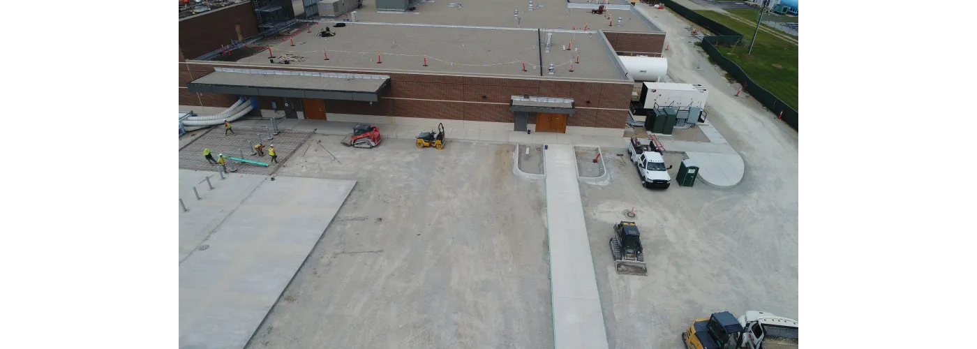 Work continues on Reid Health's new campus in Connersville on July 11, 2025.