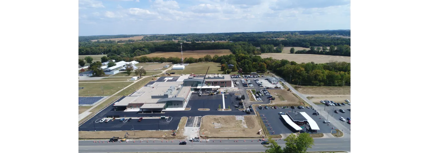 Work continues on Reid Health's new campus in Connersville on Sept. 16, 2025.