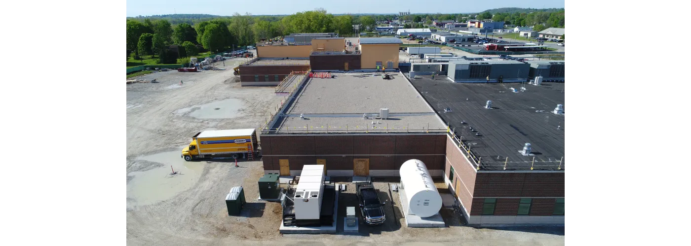 Work continues on Reid Health's new campus in Connersville on May 7, 2025.