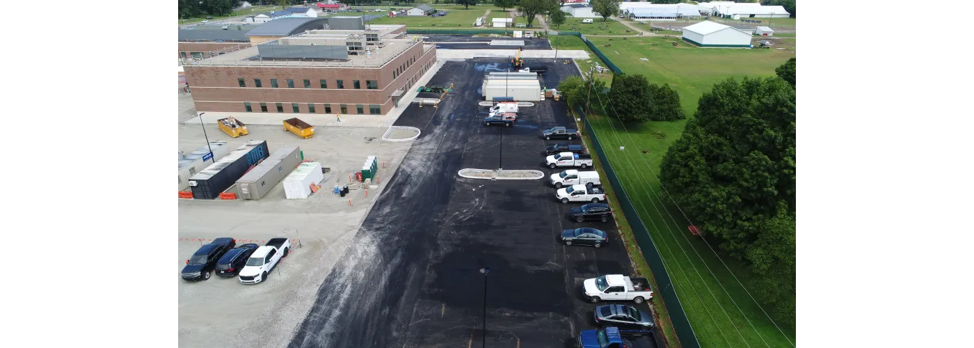 Work continues on Reid Health's new campus in Connersville on Aug. 5, 2025.