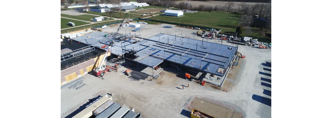 Work continues on Reid Health's new campus in Connersville on Dec. 6, 2024.