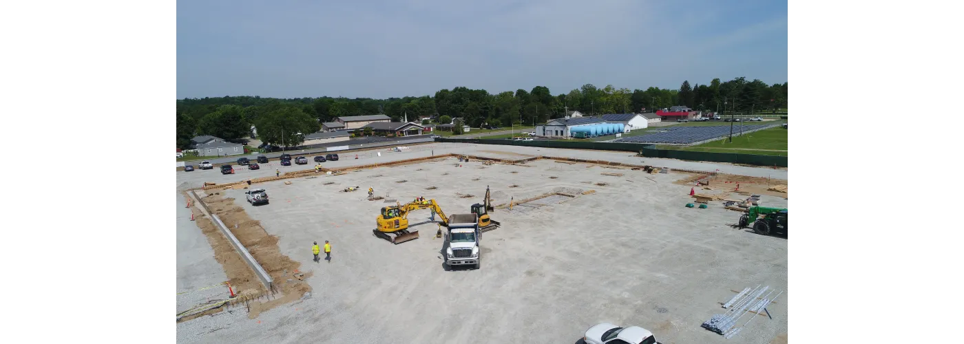 Work continues on Reid Health's new campus in Connersville on June 4, 2024.
