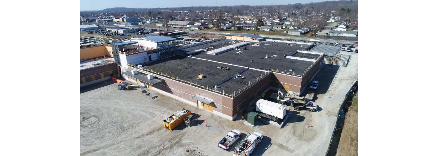 Work continues on Reid Health's new campus in Connersville on March 11, 2025.