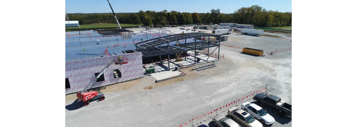 Work continues on Reid Health's new campus in Connersville on Oct. 8, 2024.