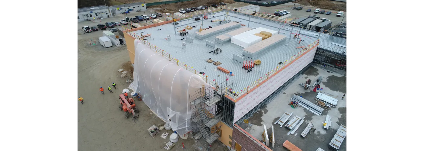 Work continues on Reid Health's new campus in Connersville on Feb. 11, 2025.