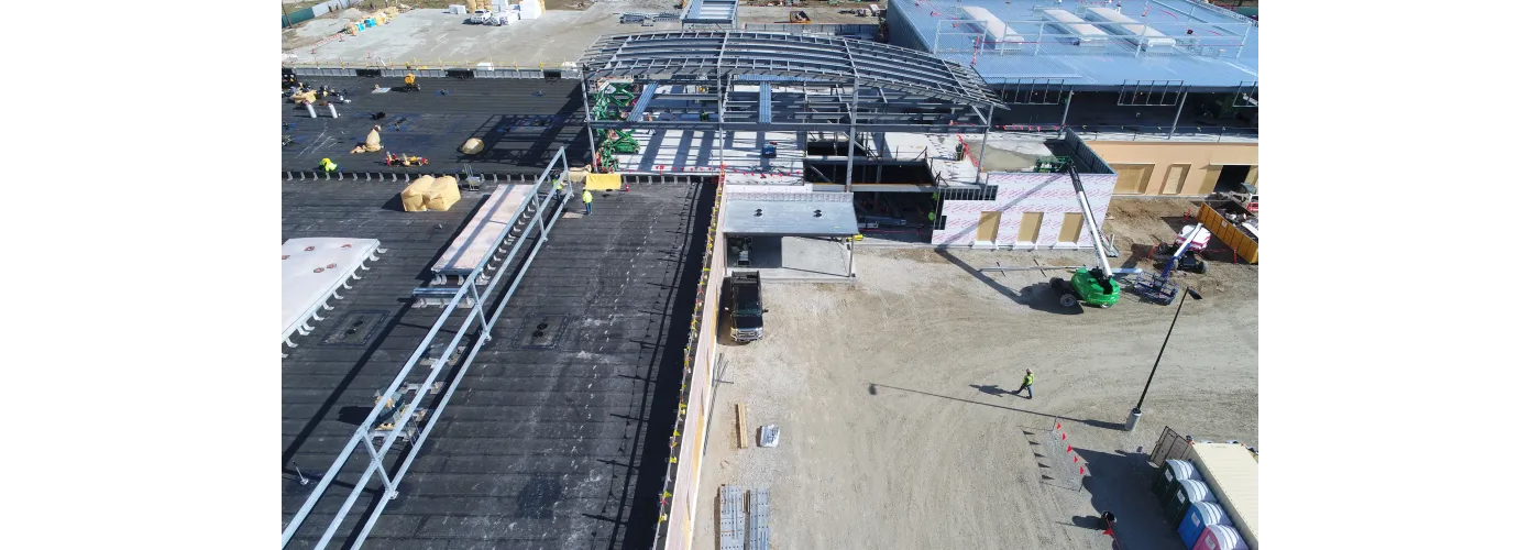 Work continues on Reid Health's new campus in Connersville on Feb. 4, 2025.