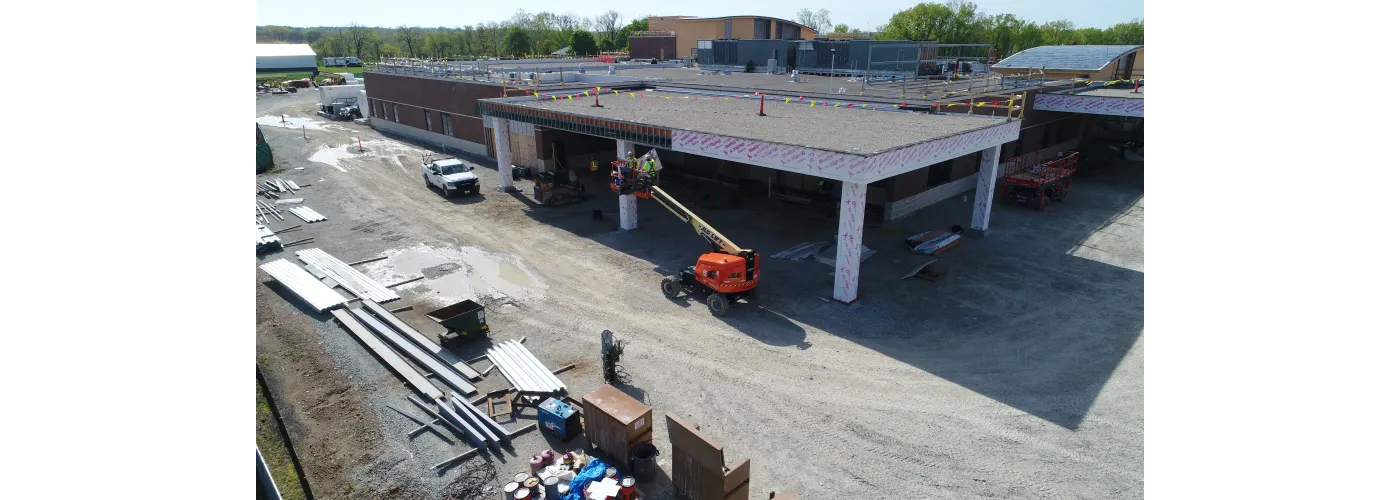 Work continues on Reid Health's new campus in Connersville on May 7, 2025.