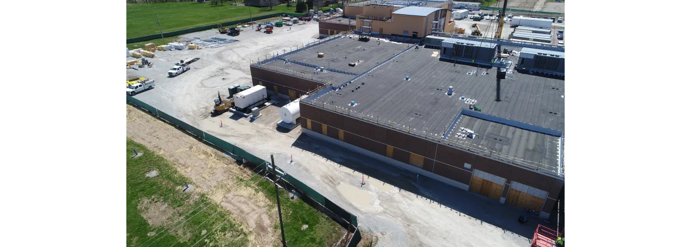 Work continues on Reid Health's new campus in Connersville on April 8, 2025.