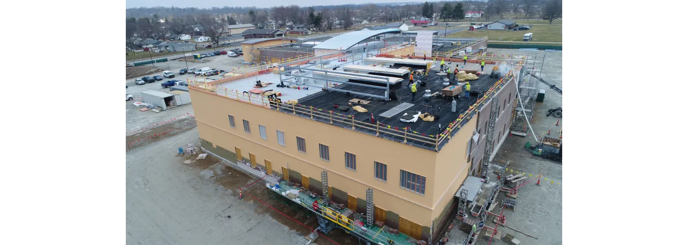 Work continues on Reid Health's new campus in Connersville on Feb. 27, 2025.