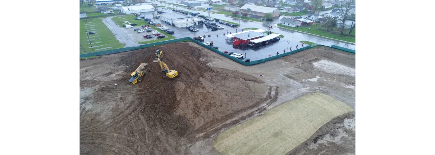 Work continues on Reid Health's new campus in Connersville on April 5, 2024.