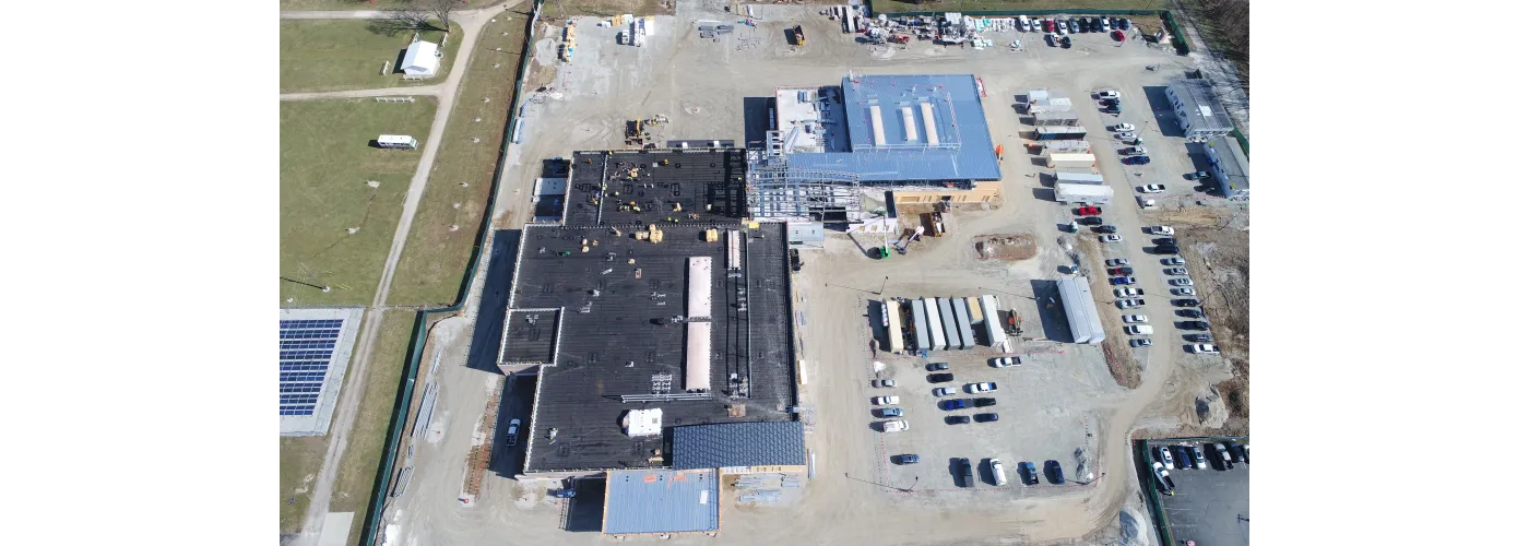 Work continues on Reid Health's new campus in Connersville on Feb. 4, 2025.