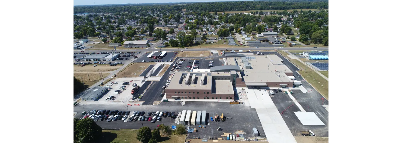 Work continues on Reid Health's new campus in Connersville on Sept. 12, 2025.