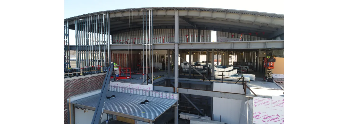 Work continues on Reid Health's new campus in Connersville on March 11, 2025.