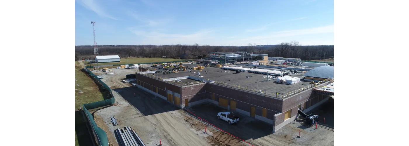 Work continues on Reid Health's new campus in Connersville on Feb. 4, 2025.