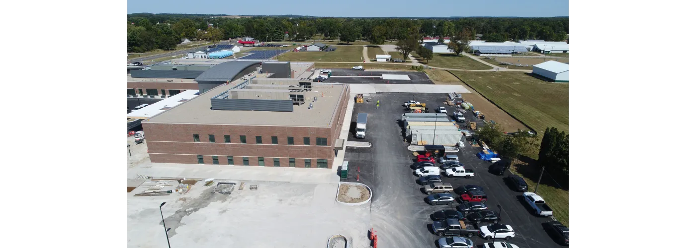 Work continues on Reid Health's new campus in Connersville on Sept. 9, 2025.