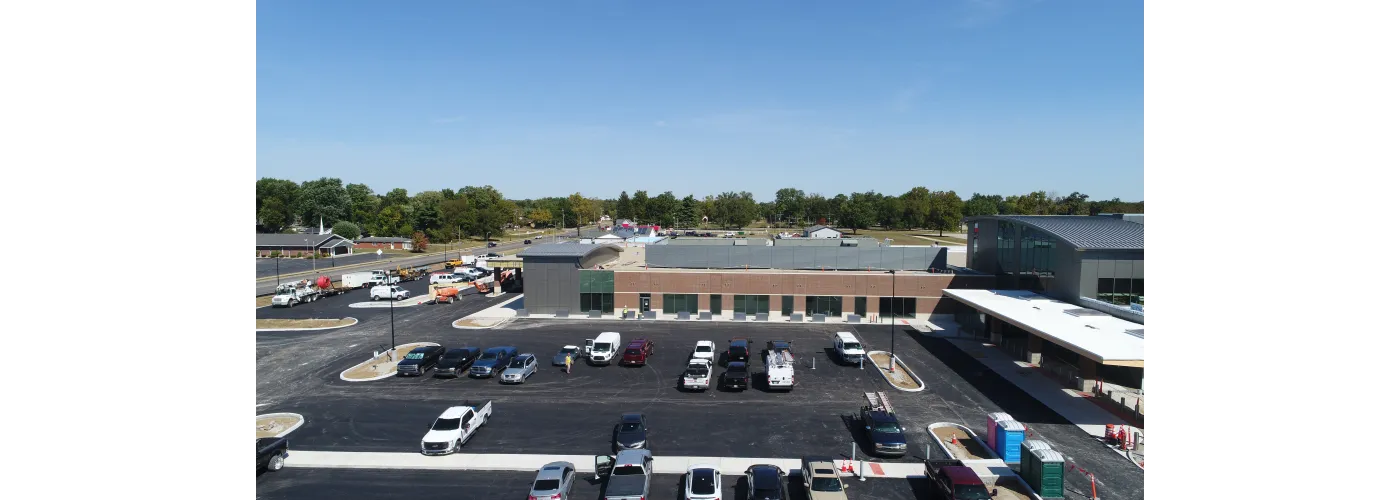 Work continues on Reid Health's new campus in Connersville on Sept. 9, 2025.