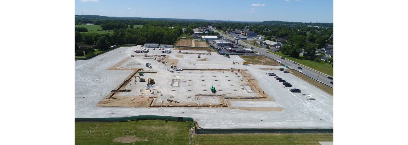 Work continues on Reid Health's new campus in Connersville on June 11, 2024.