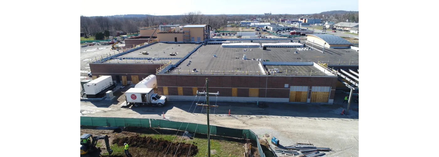 Work continues on Reid Health's new campus in Connersville on March 18, 2025.