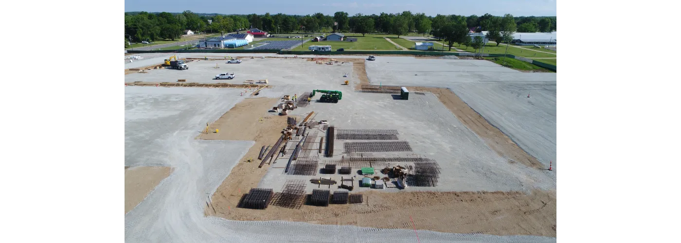 Work continues on Reid Health's new campus in Connersville on May 30, 2024.