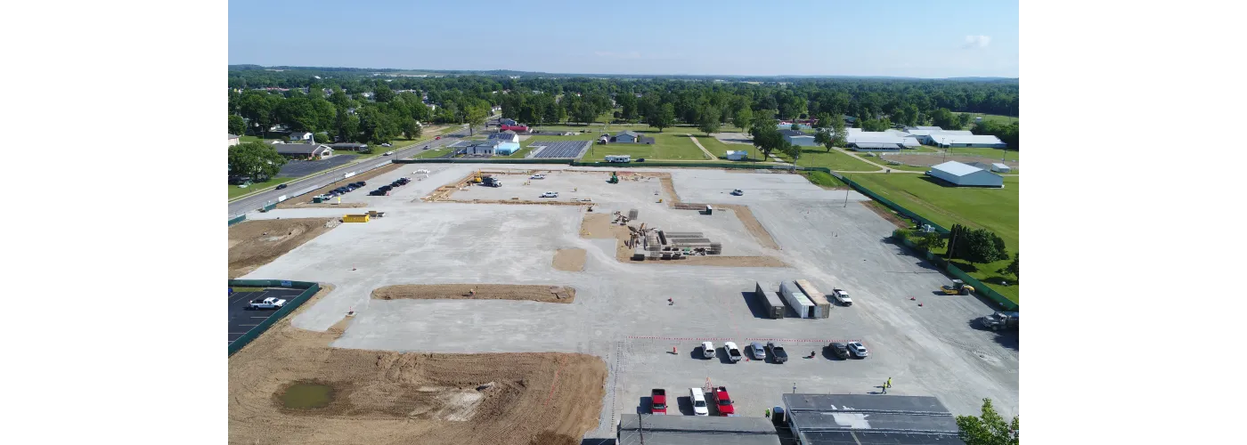 Work continues on Reid Health's new campus in Connersville on May 30, 2024.