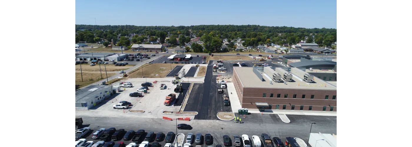Work continues on Reid Health's new campus in Connersville on Sept. 12, 2025.