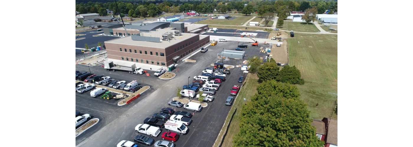 Work continues on Reid Health's new campus in Connersville on Sept. 16, 2025.