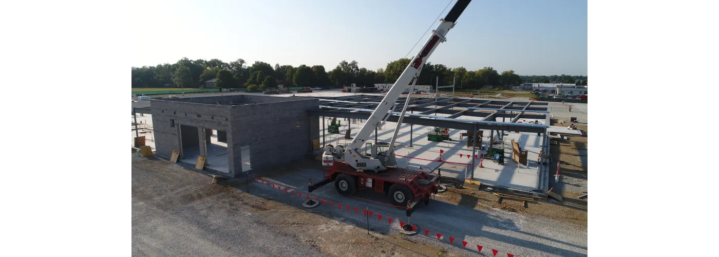 Work continues on Reid Health's new campus in Connersville on Aug. 27, 2024.
