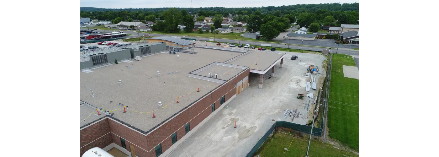 Work continues on Reid Health's new campus in Connersville on May 27, 2025.