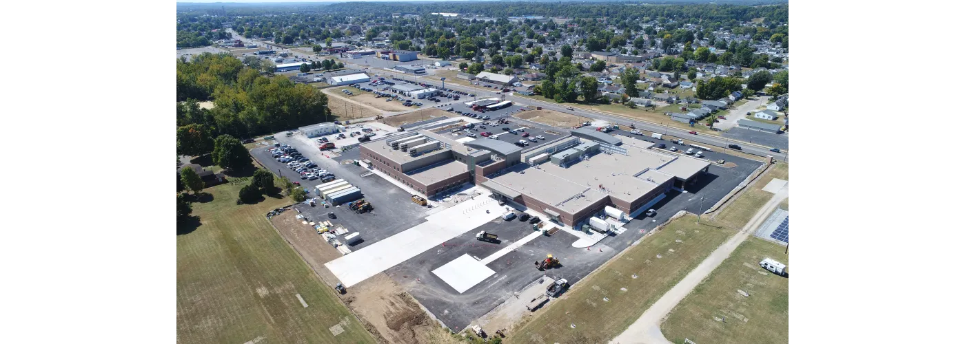 Work continues on Reid Health's new campus in Connersville on Sept. 12, 2025.