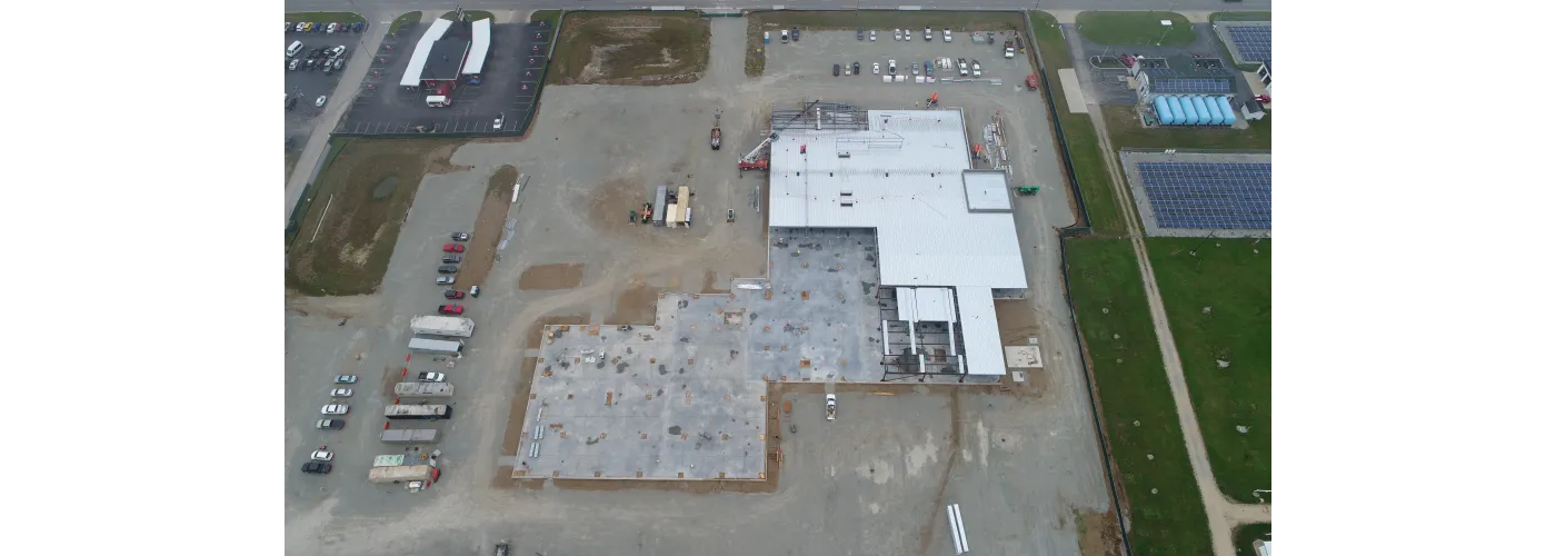 Work continues on Reid Health's new campus in Connersville on Oct. 1, 2024.