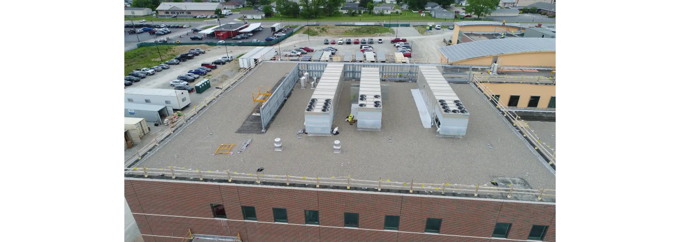 Work continues on Reid Health's new campus in Connersville on May 15, 2025.