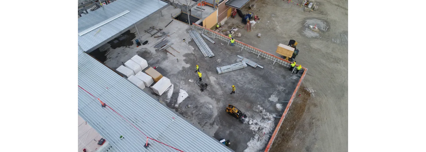 Work continues on Reid Health's new campus in Connersville on Jan. 30, 2025.