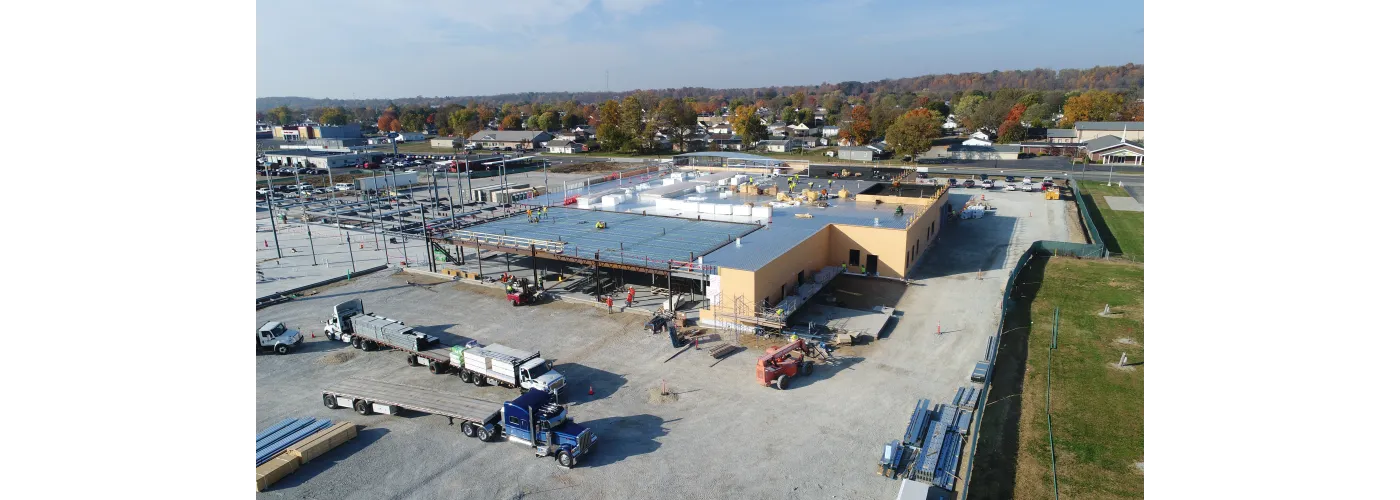 Work continues on Reid Health's new campus in Connersville on Oct. 29, 2024.