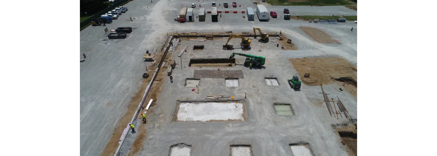 Work continues on Reid Health's new campus in Connersville on July 19, 2024.