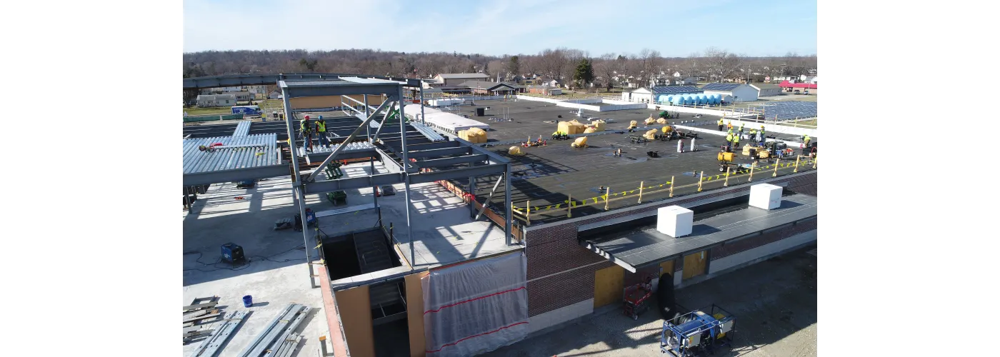 Work continues on Reid Health's new campus in Connersville on Feb. 4, 2025.