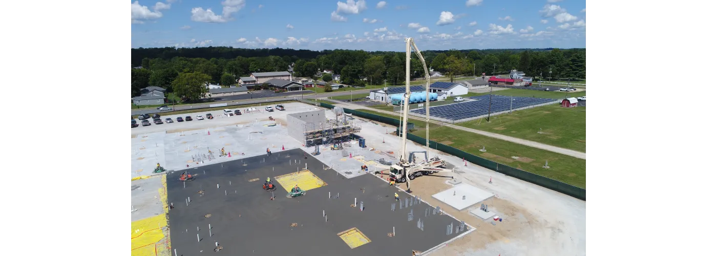 Work continues on Reid Health's new campus in Connersville on Aug. 13, 2024.