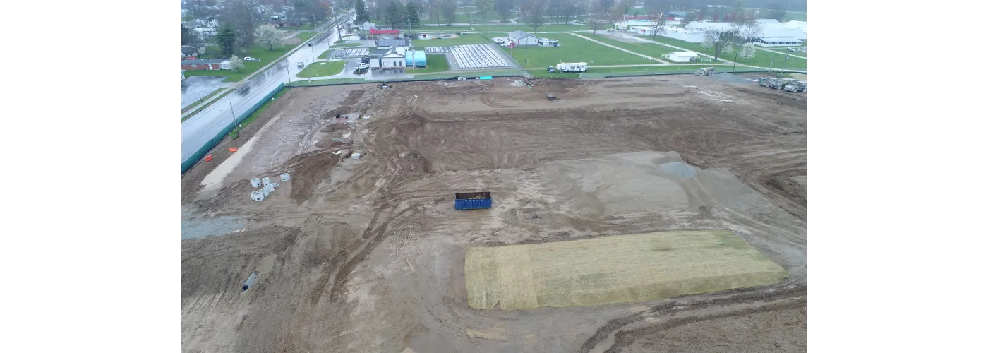 Work continues on Reid Health's new campus in Connersville on April 5, 2024.