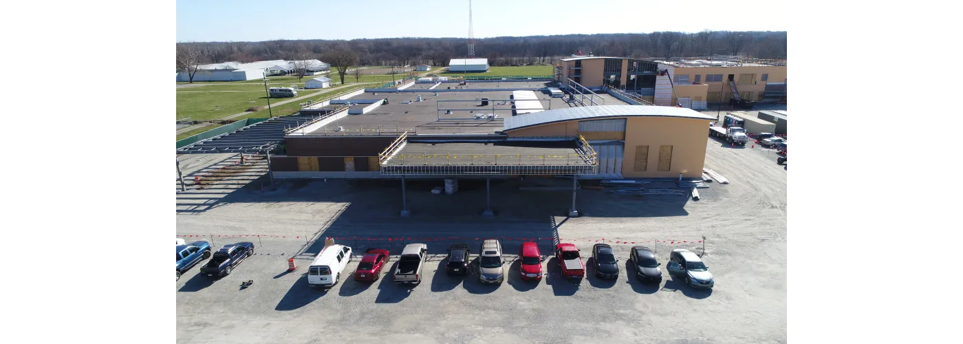 Work continues on Reid Health's new campus in Connersville on March 18, 2025.