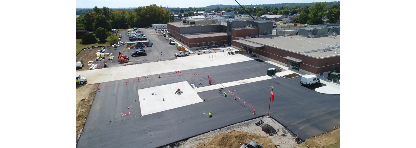 Work continues on Reid Health's new campus in Connersville on Sept. 16, 2025.