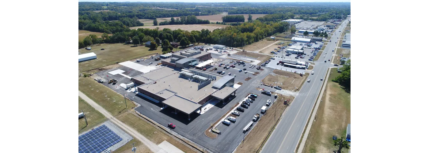 Work continues on Reid Health's new campus in Connersville on Sept. 12, 2025.