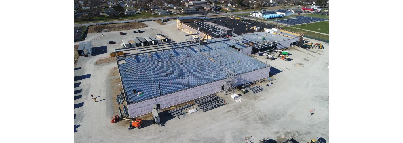 Work continues on Reid Health's new campus in Connersville on Dec. 6, 2024.