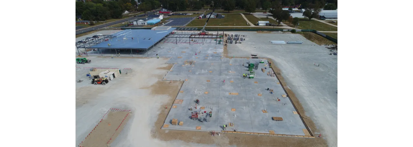 Work continues on Reid Health's new campus in Connersville on Sept. 17, 2024.