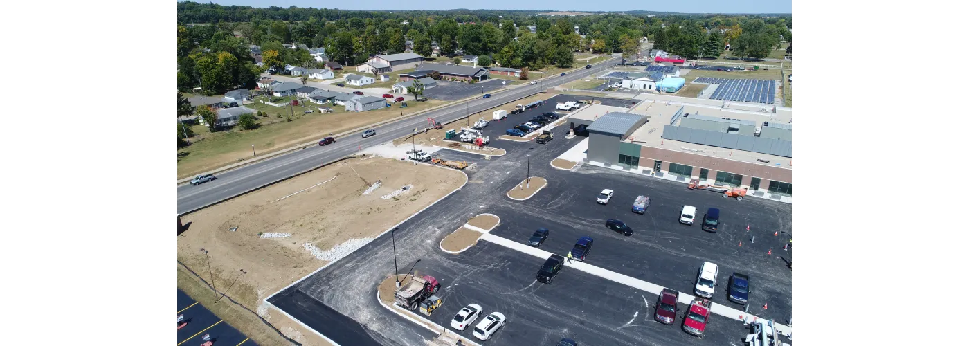 Work continues on Reid Health's new campus in Connersville on Sept. 12, 2025.
