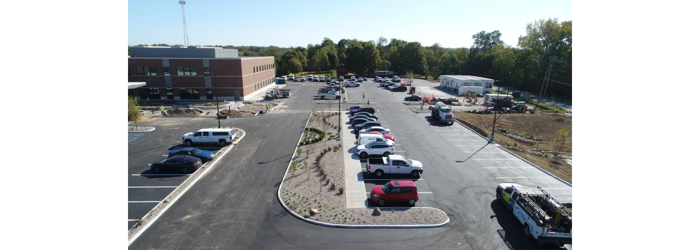 Work continues on Reid Health's new campus in Connersville on Oct. 1, 2025.