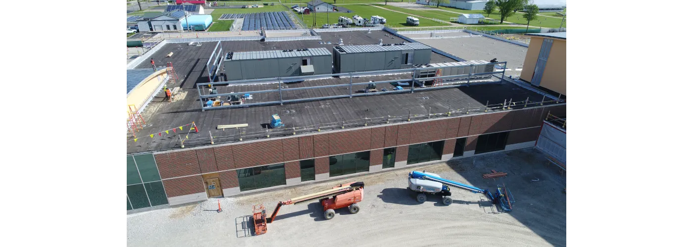 Work continues on Reid Health's new campus in Connersville on May 7, 2025.