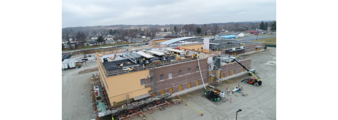 Work continues on Reid Health's new campus in Connersville on Feb. 27, 2025.